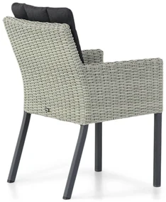 Tuinset 4 personen 155 cm Wicker Grijs Garden Collections Oxbow/Young