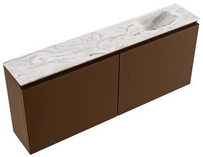 Mondiaz Ture DLux toiletmeubel 120cm rust met wastafel glace rechts zonder kraangat