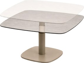 Paros in hoogte verstelbare tafel printed ceramic 100x100 cm latte Taste 4SO