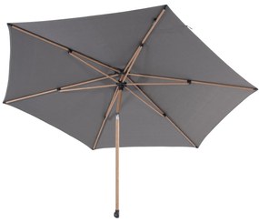 Azzurro stokparasol 300 cmØ woodlook frame charcoal 4 Seasons Outdoor