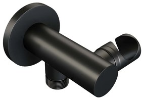 Brauer Black Edition thermostatische inbouw regendouche met staafhanddouche, rechte muurarm en hoofddouche 30cm set 50 zwart mat