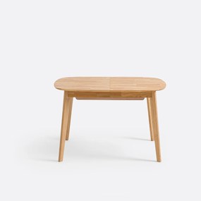 Uitschuifbare tafel in massief eik, 4-10 plaatsen Dalmar