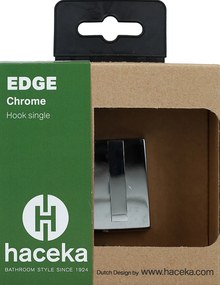 Haceka Edge enkele handdoekhaak chroom