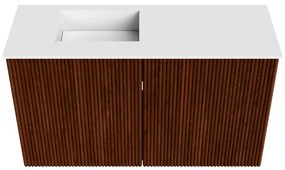 Mondiaz Joya 70cm toiletmeubel ruby met wastafel faye links zonder kraangat talc