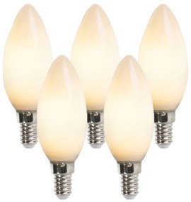 Set van 5 E14 LED kaarslampen B35 2W 180 lm 2350K