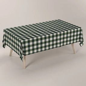 Dekoria Rechthoekig tafelkleed, zielono biała krata (5,5x5,5cm), 130 x 130 cm