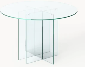 Ronde glazen eettafel Anouk, in verschillende formaten