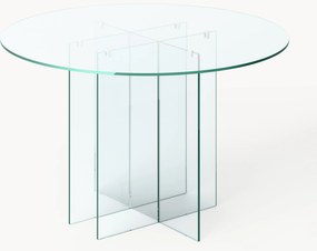 Ronde glazen eettafel Anouk, in verschillende maten