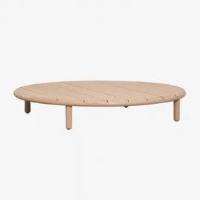 Ronde Salontafel Voor De Tuin Van Acaciahout Olivia Ø100 Cm & Lichte Acaciekleur & Lichte Acaciekleur - Sklum