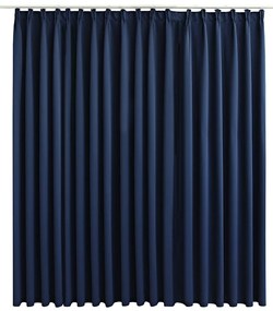 vidaXL Gordijn verduisterend met haken 290x245 cm blauw