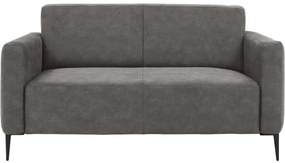 Goossens Key West grijs, micro leer, 2-zits, modern design