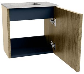Mondiaz Joya DLux 40cm toiletmeubel dusk met wastafel faye links 1 kraangat glace