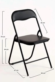 Pack 4 opklapbare Stoelen voor keuken en evenementen Niza Basic