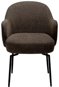 Dan-Form Bae Swivel Luxe Eetkamerstoel Draaibaar Bruin Boucle