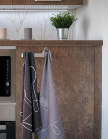 Keuken- &amp; Theedoek hip bestek – set van 12 – grijs