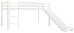 vidaXL Kinderhoogslaper met glijbaan en ladder 97x208 cm grenenhout