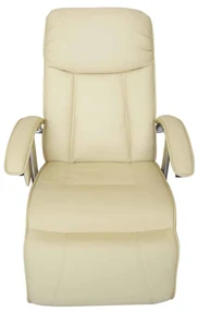 vidaXL Massagestoel kunstleer crèmewit