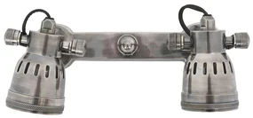 Opbouwspot Rialto Double Antiek Zilver