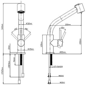 Sento Pulldown Double RVS Keukenkraan uittrekbaar SK124