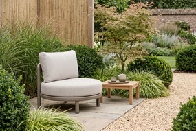 Tuinstoel Aluminium Taupe-naturel-bruin Santika Wave