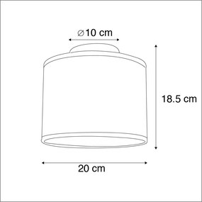 Plafondlamp koper 20 cm - Drum Modern E27 rond Binnenverlichting Lamp