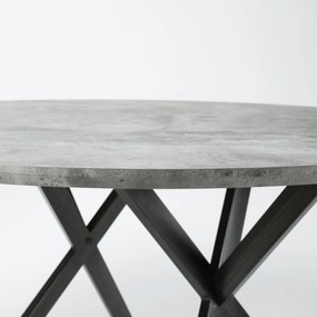 Ronde eettafel 'Nola' 120 cm, 3D-betonlook, kleur grijs
