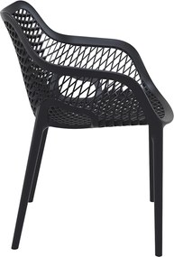 Garden Impressions Air XL design tuinstoel zwart - 4 stuks