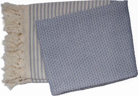 Hamamdoek – wafel honingraat – 100×200 – blauw