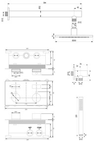 Brauer Chrome Edition thermostatische inbouw regendouche met staafhanddouche, rechte muurarm en hoofddouche 20cm set 49 chroom