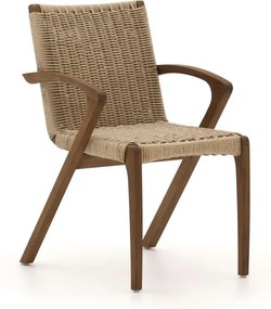Dining tuinstoel | Bellagio  Tredozio | Wicker (vlechtwerk) | Natural Teak | Kees Smit Tuinmeubelen