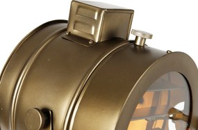 Smart tripod vloerlamp brons met hout studiospot incl. Wifi A60 - Radient