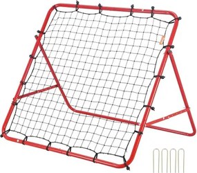 VEVOR Soccer Rebound Net Draagbare Rebounder Voetbal 48 x 48 mm, Rebounder Voetbal Ijzeren Buis & PE Net Kinderen & Tieners Voetbaldoel Rebounder Kicker voor Voetbaltraining