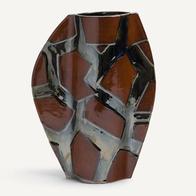 Vaas van geglazuurd keramiek, Iridyo