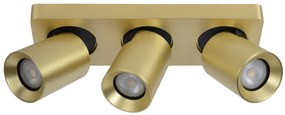 Lucide Nigel plafondlamp 3x 5W goud mat