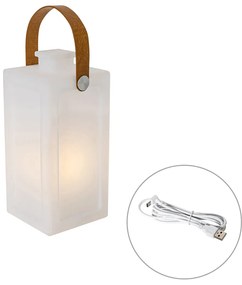 Buitenlamp met dimmer LED Moderne tafellamp met dimmer wit flame effect oplaadbaar IP44 - Stard Design IP44 Buitenverlichting Lamp