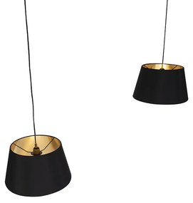 Stoffen Eettafel / Eetkamer Moderne hanglamp zwart - Lofty Modern E27 cilinder / rond rond Binnenverlichting Lamp