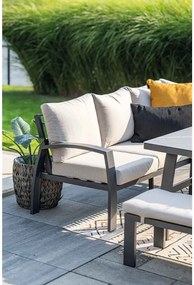 Garden Impressions Cameron lounge dining set 4-delig links desert sand