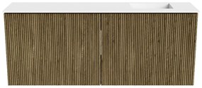 Mondiaz Joya 100cm toiletmeubel dusk met wastafel faye rechts 1 kraangat talc
