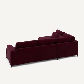 Omvormbare hoekbank links, fluweel, Marsile