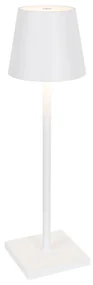 Buiten tafellamp wit incl. LED met touch dimmer oplaadbaar - Janet Design IP44 Buitenverlichting Lamp