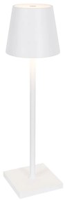 Buiten tafellamp wit incl. LED met touch dimmer oplaadbaar - Janet