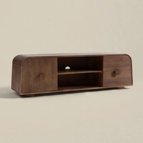 Houten Tv-meubel Met Ronde Hoeken - 140x40x43cm.