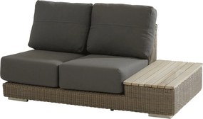 4 Seasons Outdoor Kingston hoekbank pure met teak eilanden * SALE * Loungeset   antraciet weerbestendig