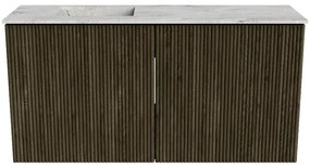 Mondiaz Joya DLux 80cm toiletmeubel shadow met wastafel faye links 1 kraangat glace
