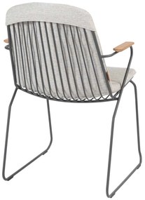Tuinstoel stapelbaar RVS Grijs-antraciet 4 Seasons Outdoor Veneto