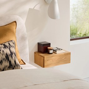 Nachtkastje (zwevend) van massief eik met 1 lade, Paul