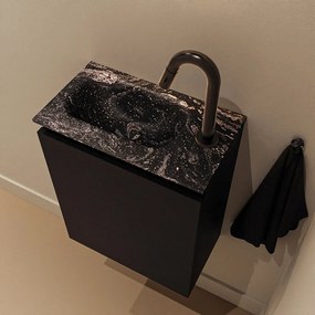 Mondiaz Ture DLux toiletmeubel 40cm urban met wastafel lava links met kraangat