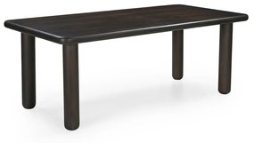 Walnoot Eettafel Met Ronde Poten 200 Cm - 200 X 100cm.