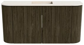 Mondiaz Joya DLux 85cm toiletmeubel ronding links/rechts shadow met wastafel faye midden 1 kraangat meli