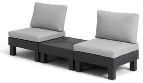 Keter Balkon loungeset 3-delig donker grijs
